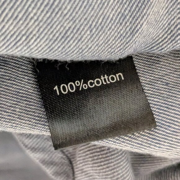 Peruvian Connection 100% Cotton Pleated Peasant Blouse Size 6 Blue Button - Picture 9 of 10